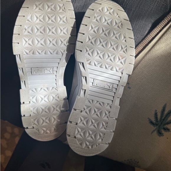 Puma Mayze Gentle White and Dusty Green Sneakers - Picture 6 of 9